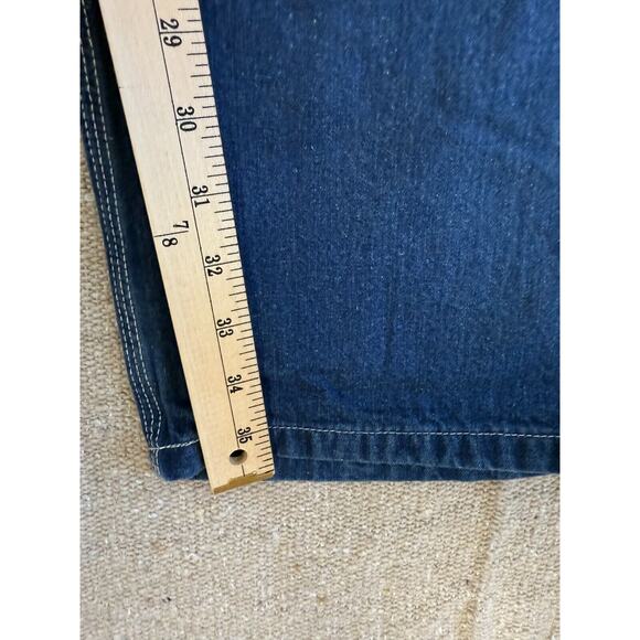 VTG Carhartt Jeans Mens 38 Blue Denim‎ Pants Carpenter Workwear Dungaree (E) - Picture 5 of 8